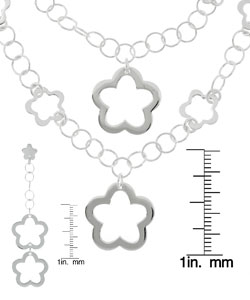 Sterling Silver Necklace Bracelet Earring Set
