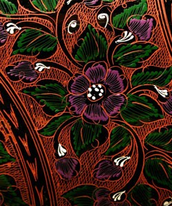 Handmade Etched Floral Lacquer Treasure Box