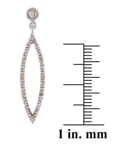 Sterling Silver 1/8ct Diamond Teardrop Earrings