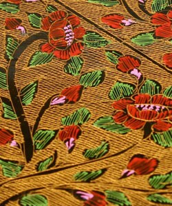 Handmade Lacquer Etched Floral Tile Box