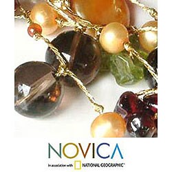 Pearl and Carnelian Sea Treasure Necklace (Thailand)
