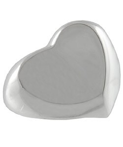 Sterling Silver Offset Chunky Heart Ring