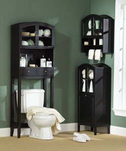 Black Arch Top Wall Cabinet
