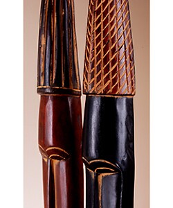 Hand-carved Village Friends Statue (Ghana)