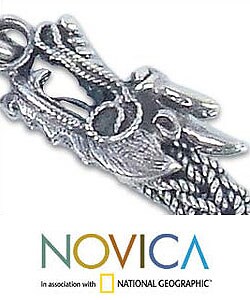 Handmade Silver Dragons Bracelet (Thailand)