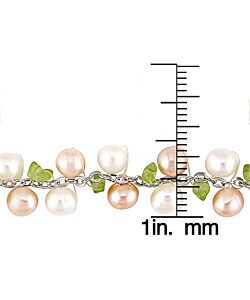 Peridot Cultured FW Pearl Necklace & Bracelet Set
