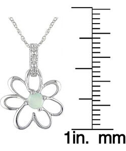 10k Opal Diamond October Birth Stone Pendant