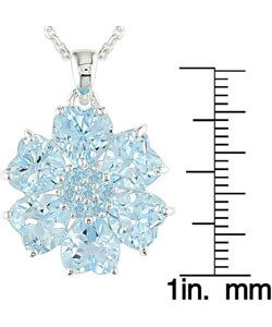 Silver and Blue Topaz Necklace