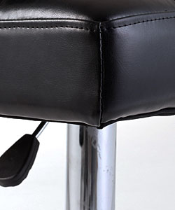 Chicago Black Leather Bar Stool