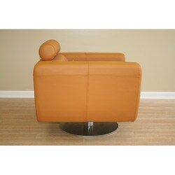 Dark Pumpkin Full Premium Leather Chair