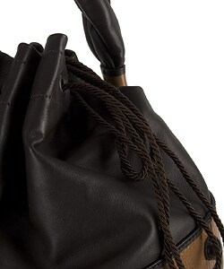 Fendi Medium Grey/ Brown Leather Bucket Tote