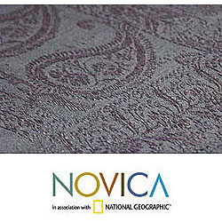 Black Breeze Silk Shawl (India)