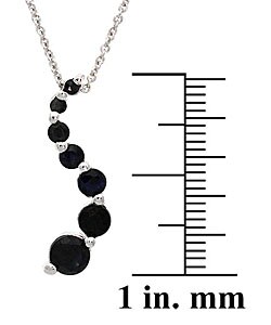 Glitzy Rocks Sterling Silver Sapphire Journey Pendant