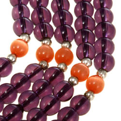 Royal Purple Beaded Jasper Necklace