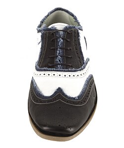 Dolce & Gabanna Men's Leather and Denim Trim Oxfords