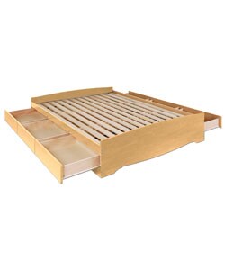 Montego Maple Full/ Double Platform Storage Bed