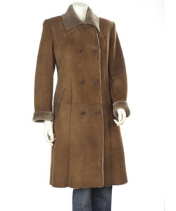 Aston Double-breasted Women's Shearling Coat
