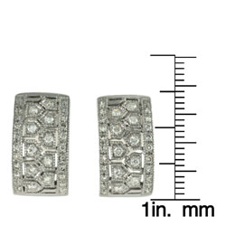 18k White Gold 1/2ct TDW Diamond Hoop Earrings (H-I, SI1)