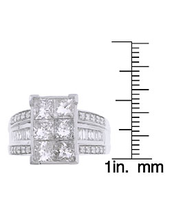 14k White Gold 3ct TDW Diamond Engagement Ring (G-H, I1)