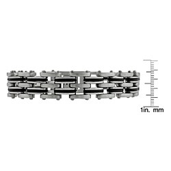 Stainless Steel Rubber Link Chain-style Bracelet