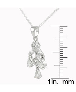 Sterling Silver CZ Necklace & Earrings Set