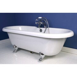 Vintage Chrome Deck Mount Clawfoot Faucet Package