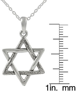 Sterling Silver Star of David Necklace