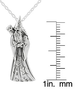 Sterling Silver Wizard and Owl Necklace