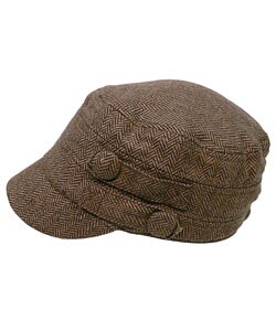 Hailey Hats Fleece-lined Tweed Military Cap