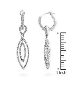 14k White Gold 3/4ct TDW Diamond Dangle Earrings