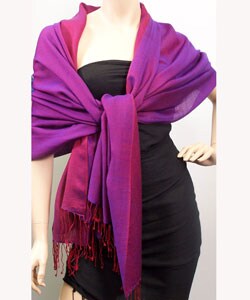 Iridescent Silk and Wool Pashmina