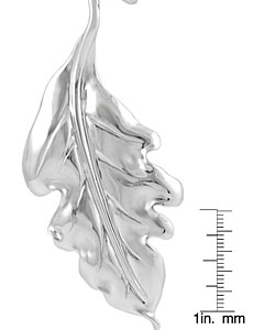 Sterling Silver Large Leaf Fashion Necklace