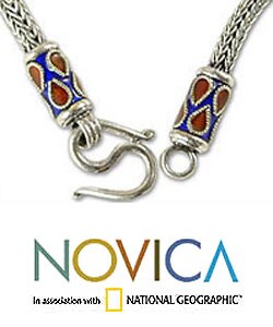 'Rainbow Butterfly' Cloisonne Necklace (Thailand)