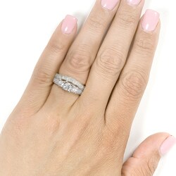 14k White Gold 1ct Round Brilliant Diamond Bridal Set (H-I, I1-I2)