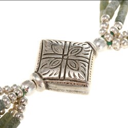Handmade Jade and Silver Necklace