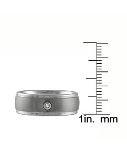 Tungsten Diamond Accent Comfort Band Ring
