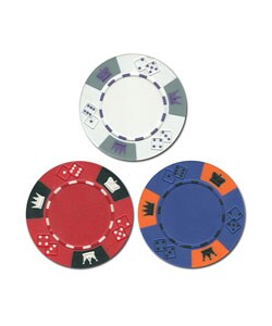 300-piece Tri-Color Crowns & Dice Poker Chip Set