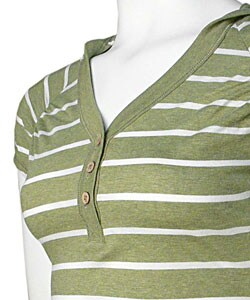 Self Esteem Heather Striped Hooded Henley