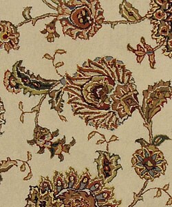 Handmade Legends Ivory/ Black Wool and Silk Rug (4' x 6')