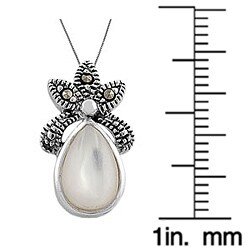 Sterling Silver Mother of Pearl Crown Necklace