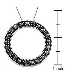 Sterling Silver Marcasite Circle of Life Necklace