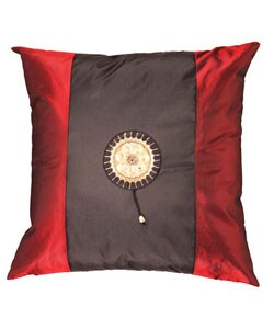 Crimson and Black Decorative Pillow Sham