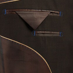 Massimo Genni Men's Dark Brown 3-button Suit