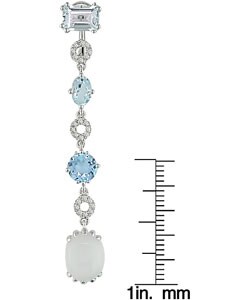 14k White Gold Gemstone 1/4ct TDW Diamond Earrings