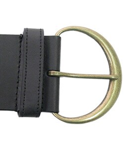 Silver Jeans Beaded Accent Wide Leather Belt