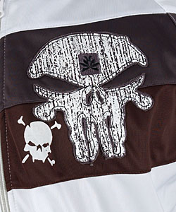 White Owl Skull Print Track Jacket