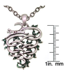 Dragon Vine Celtic Knot Pewter Necklace