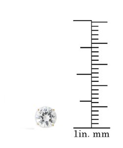 14k Yellow Gold 5mm Cubic Zirconia Stud Earrings
