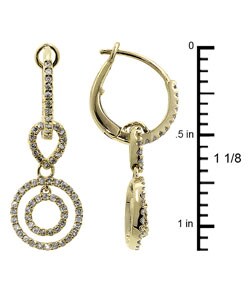 14k Yellow Gold Diamond 1/2ct TDW Dangle Earrings
