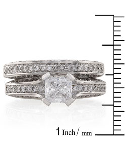 18k Gold 1 7/8ct TDW Diamond Bridal Ring Set (G-H, VS)
